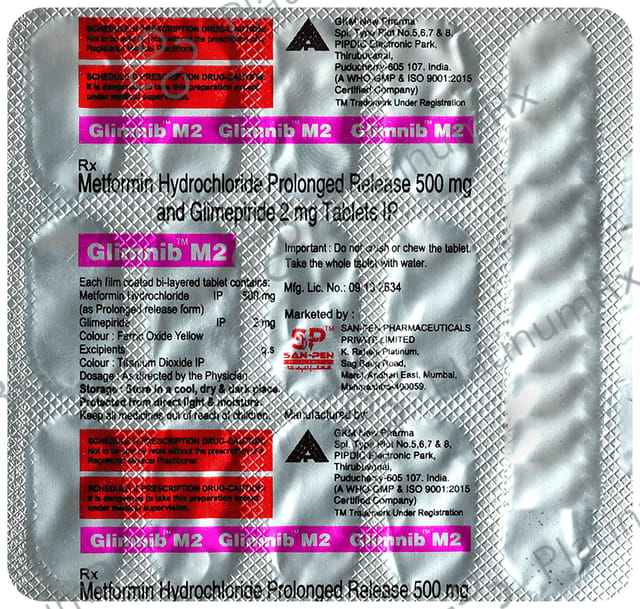 Glimnib M2/500mg Tablet PR 15s