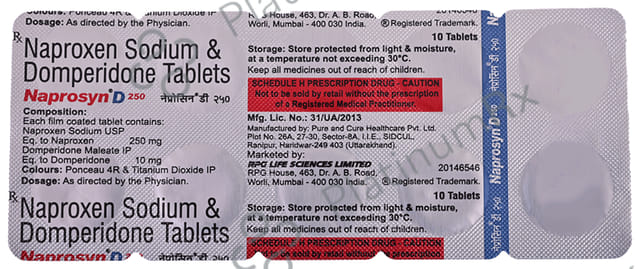 Naprosyn D 10/250mg Tablet 10s