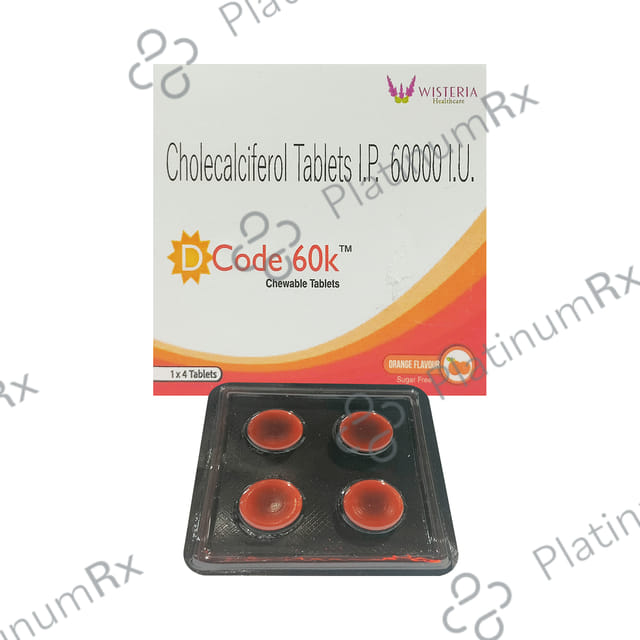 Dcode 60K Chewable Tablet Orange Sugar Free 4s