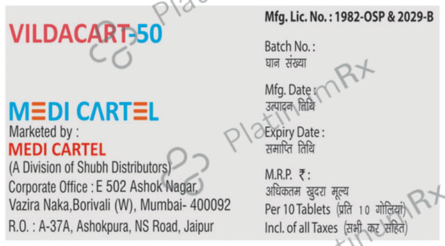 Vildacart 50 Tablet