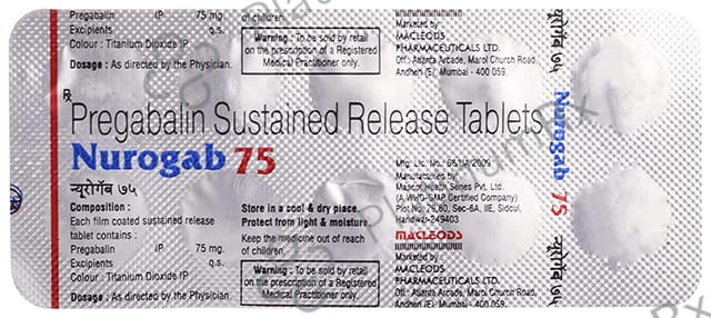 Nurogab 75 Tablet SR 10s