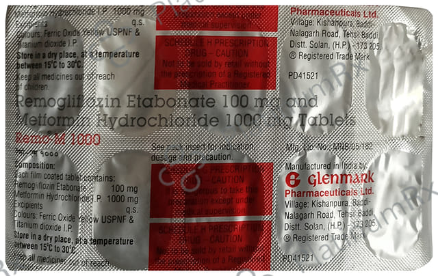Remo M 100/1000mg Tablet 10s