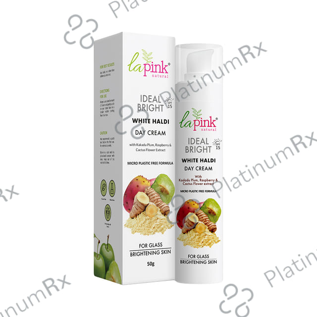 La Pink Ideal Bright White Haldi SPF 15 Day Brightening Skin Cream 50gm