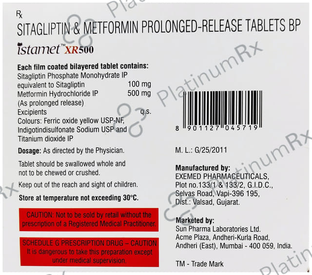 Istamet XR 500/100mg Tablet 15s