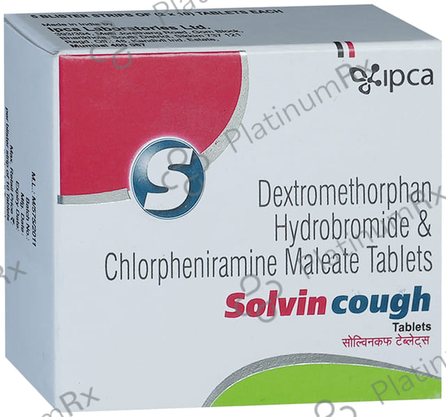 Solvin Cough 2/10mg Tablet 10s