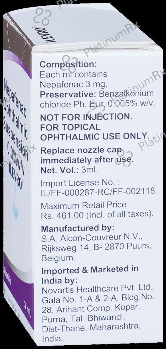 Ilevro 0.3% Ophthalmic Suspension 3ml