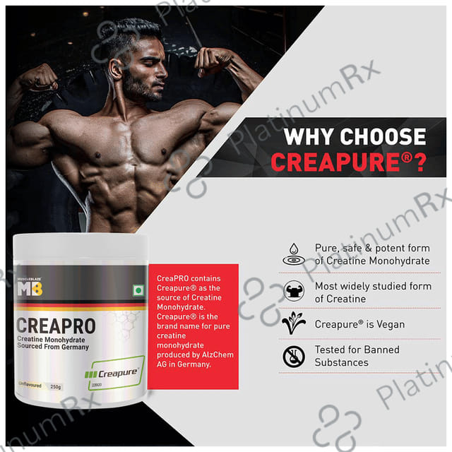 MuscleBlaze Creapro Creatine - With Creapure for Lean Muscles, Energy & Strength -