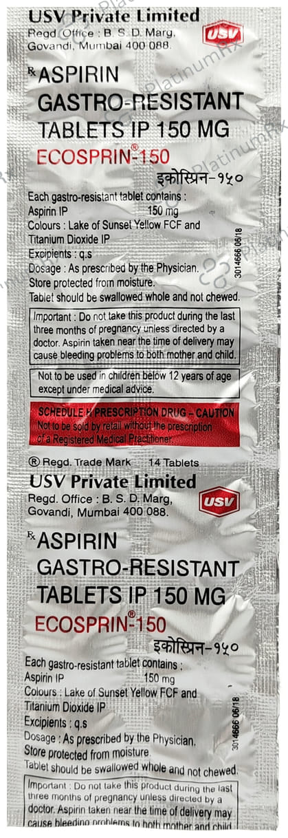 Ecosprin 150mg Tablet 14s