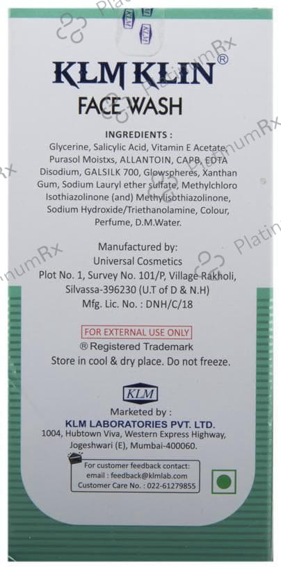 Klm Klin Face Wash 50ml