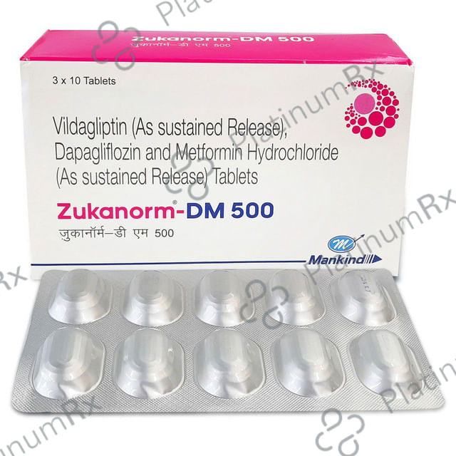 Zukanorm DM 10/500/100mg Tablet 10s