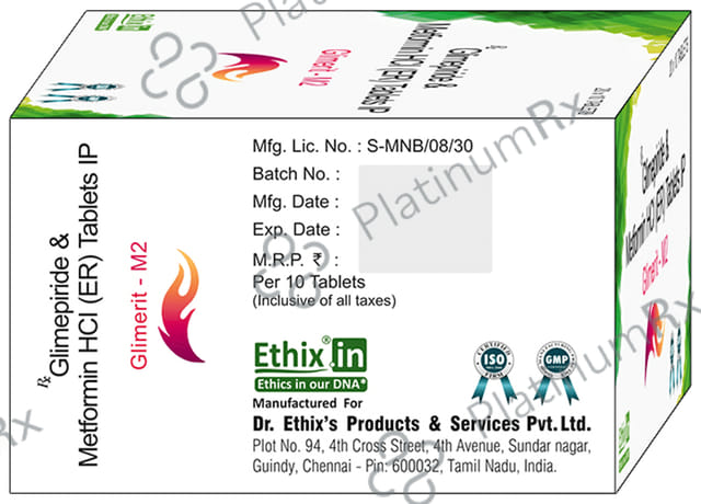 Glimerit M 2mg/500mg Tablet