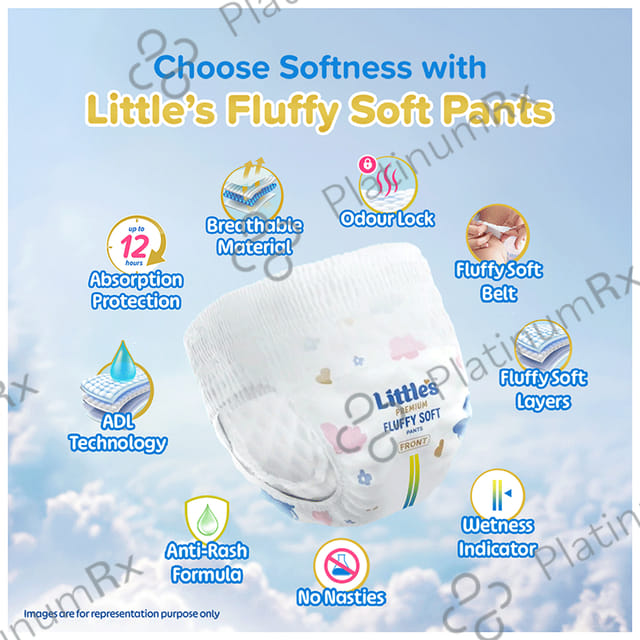 Little's Comfy Cottonsoft Baby Pants Diaper - Size Large