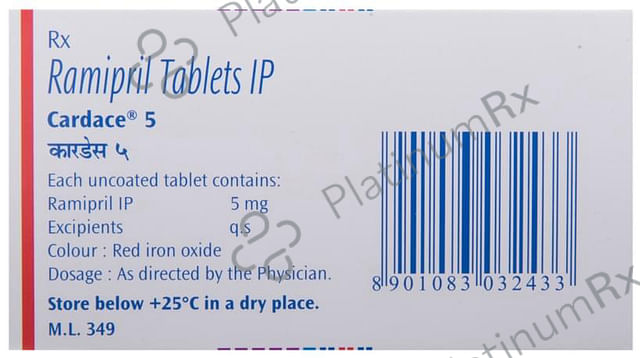 Cardace 5mg Tablet 15s
