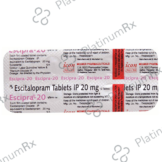 Escipra 20mg Tablet 10s