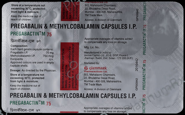 Pregabactin M 750mcg/75mg Capsule 10s