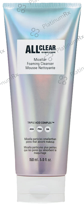 The Face Shop All Clear Micellar All-In-One Cleansing Foam With Hyaluronic Acid, Aha & Pha, Makeup Remover Face Washd