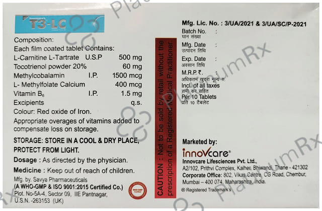 Innovcares New T3 LC Tablet 10s