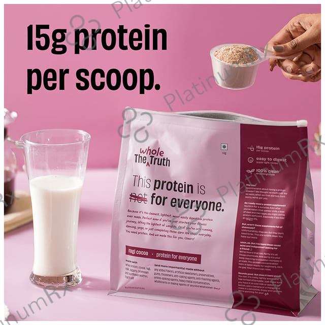 The Whole Truth Protein for Everyone Powder 15gm Protein Per Scoop Ragi Cocoa
