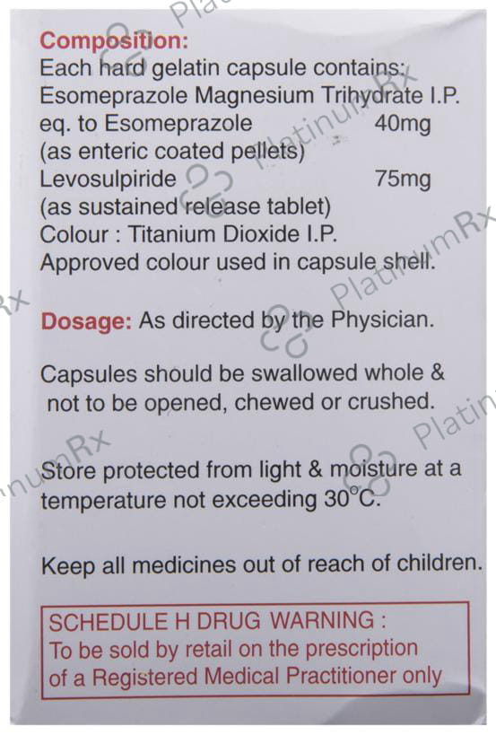 Esoz L Capsule 40/75mg Capsule SR 10s