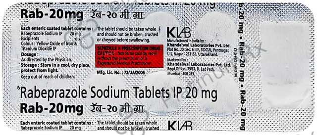 Rab 20mg Tablet 10s