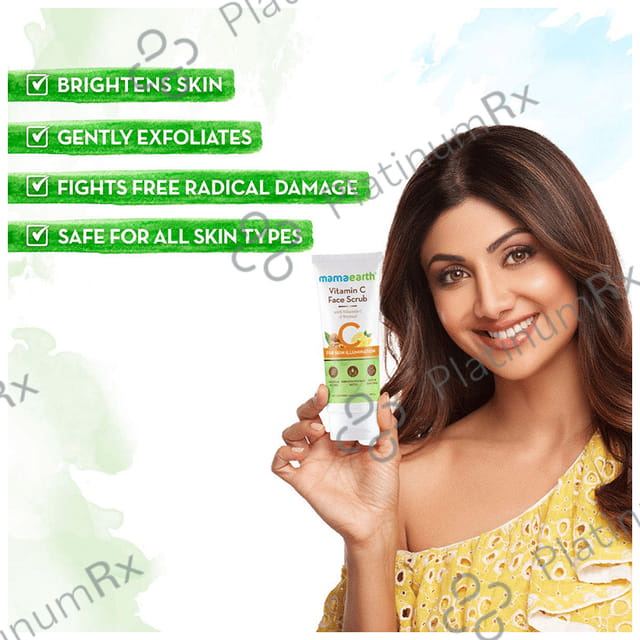 Mamaearth Vitamin C Face Scrub - Paraben & SLS-Free - For All Skin Types
