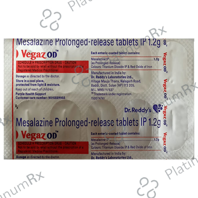 Vegaz OD PR 1200mg Tablet 10s