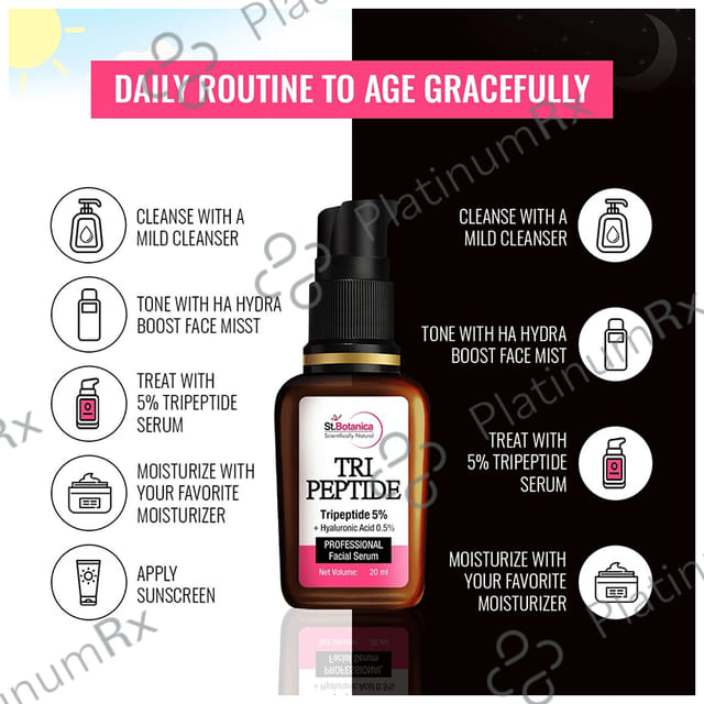 St.Botanica Tri Peptide 5% + Hyaluronic Acid 0.5% Professional Facial Serum