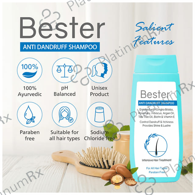 Bester Anti Dandruff Shampoo (100ml Each) 1 Bottle