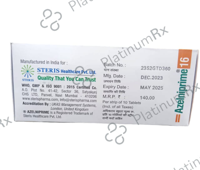 Azelniprime 16mg Tablet 10s