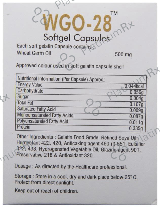 Wgo-28 Soft Gelatin Capsule