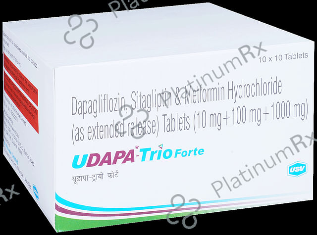 Udapa Trio Forte 10/1000/100mg Tablet 10s