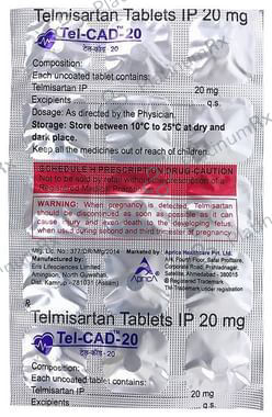 Tel Cad 20mg Tablet 15s