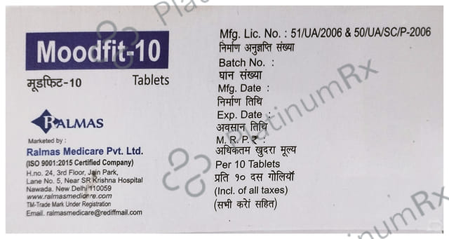 Moodfit 10mg Tablet 10s