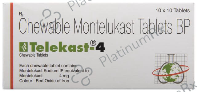 Telekast 4mg Chewable Tablet 10s