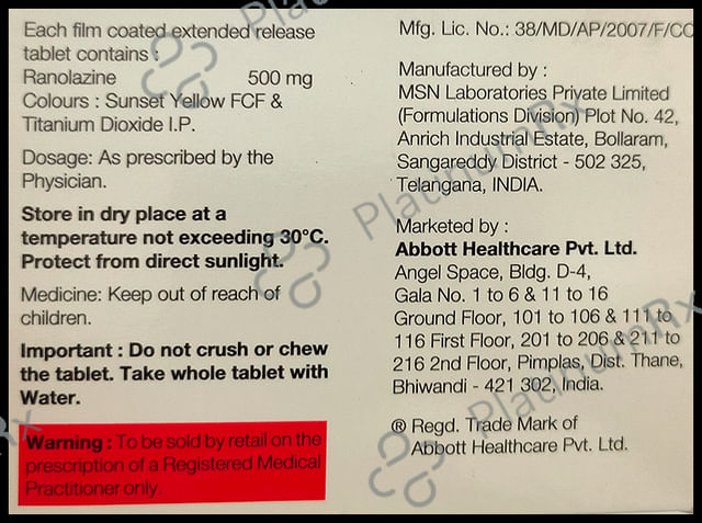 Ranogard 500mg ER Tablet 10s