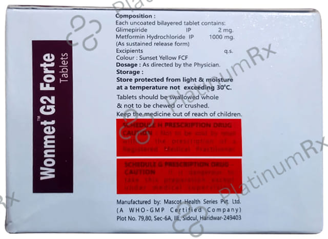 Wonmet G2 Forte Tablet SR 10 tablets