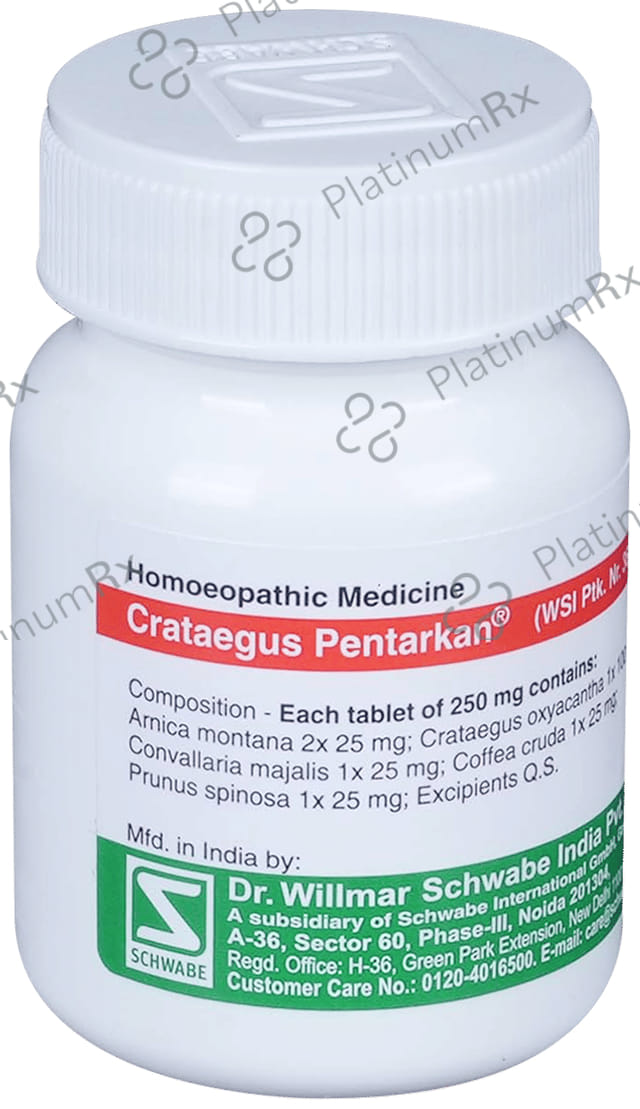Dr Willmar Schwabe India Crataegus Pentarkan Tablet