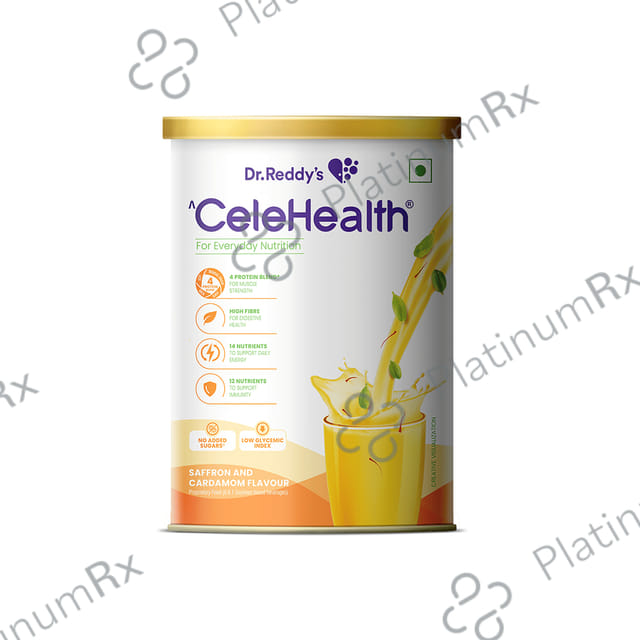 Dr Reddy's CeleHealth Nutritional Drink Low Glycemic Index, No Added Sugars Saffron and Cardamom