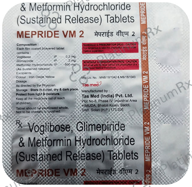 Mepride VM 2/500/0.2mg Tablet SR 15s
