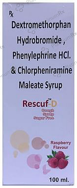 Rescuf-D Syrup Raspberry Sugar Free