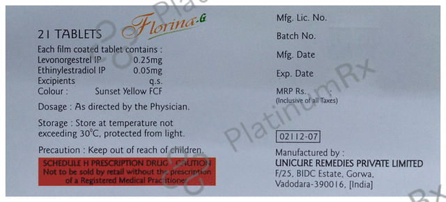 Florina G 0.05mg/0.25mg Tablet