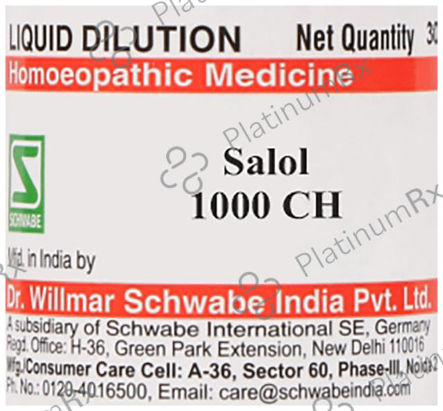 Dr Willmar Schwabe India Salolum Dilution 1000 CH