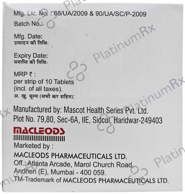 Dapamac Trio 10mg/1000mg/100mg Tablet
