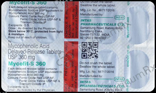 Mycofit S 360mg Tablet 10s