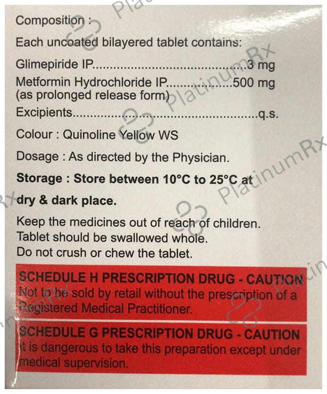 Glimisave M 3/500mg Tablet PR 15s