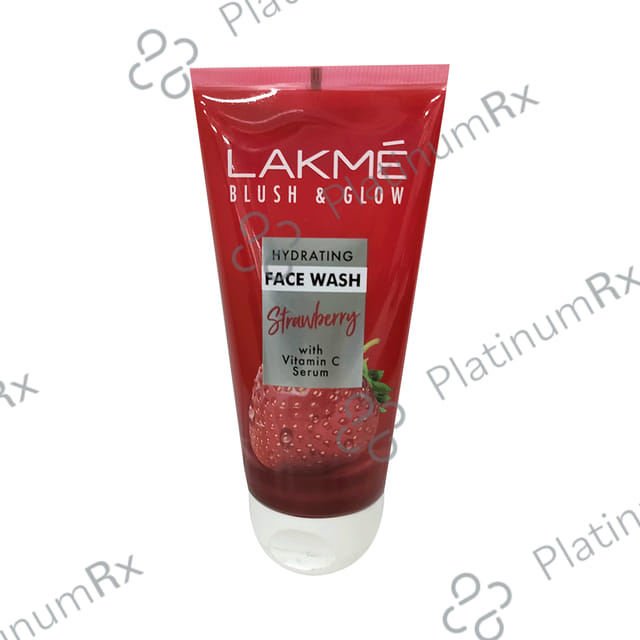 Lakme Blush & Glow Face Wash Strawberry-with Vitamin C Serum 150 gm