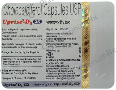 Uprise D3 2K Soft Gelatin Capsule 15s
