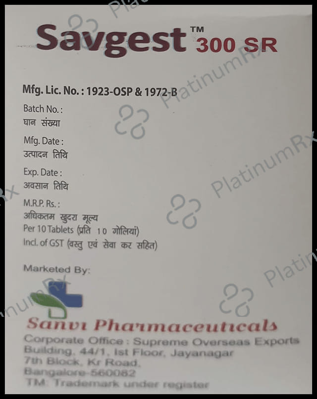 Savgest 300 SR Tablet