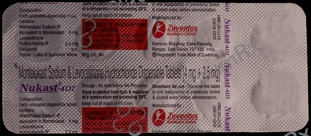 Nukast 2.5mg/4mg Tablet