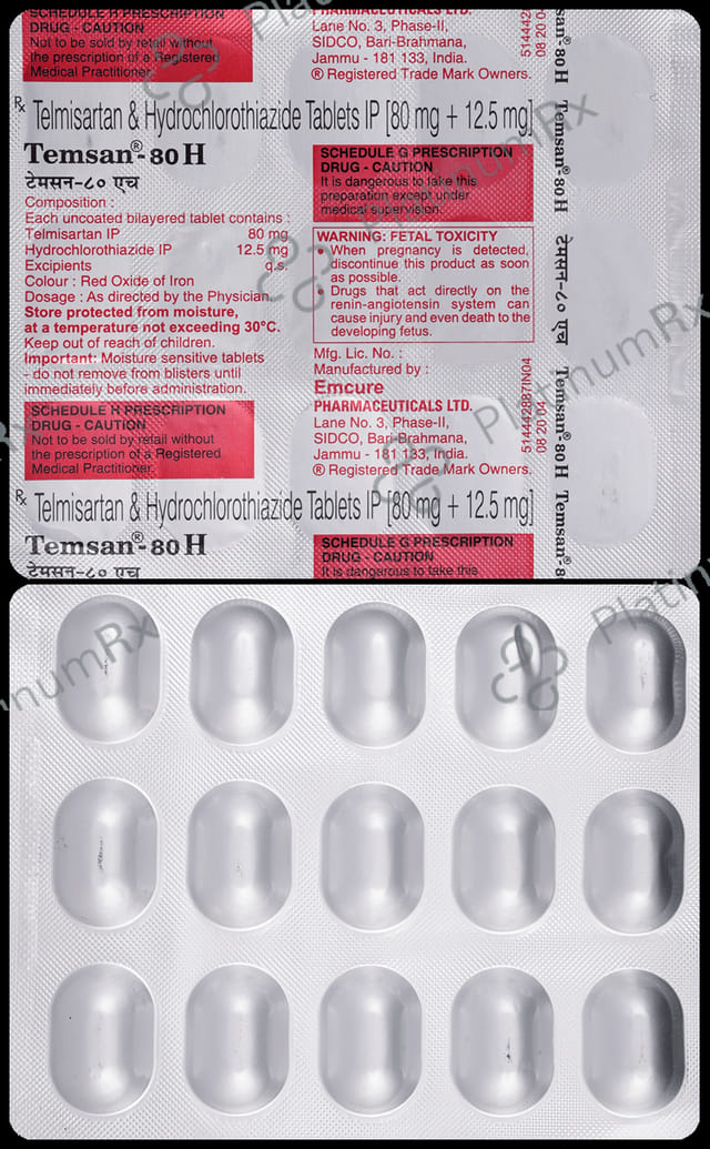 Temsan 80 H 12.5/80mg Tablet 15s